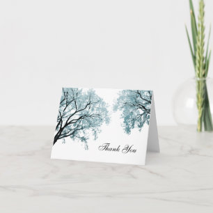 Pastel Blue Trees - Danke Karte
