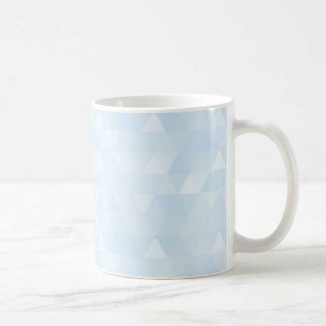 Pastel Blue Triangle Mosaik-Tasse Tasse (Rechts)