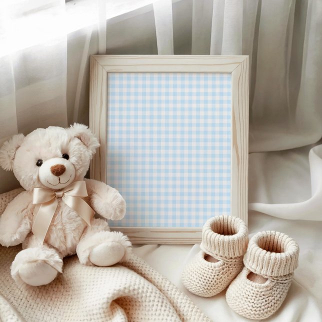Pastel Blue und White Gingham Poster (Pastel Blue and White Gingham Poster)