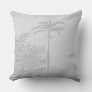Pastel Blue Vintag Palm Trees Bohemisch Kissen