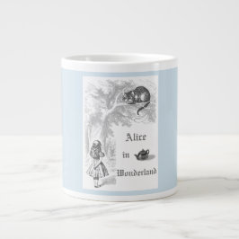 Pastel Blue Vintage Alice im Wunderland Jumbo-Tasse