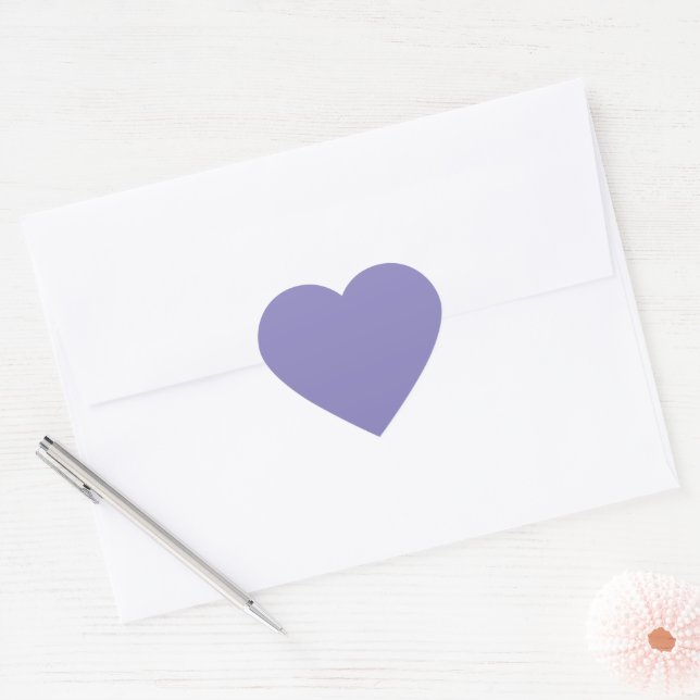 Pastel Blue Violet Herz-Aufkleber (Umschlag)