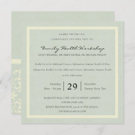 PASTEL BLUE WHITE DAMASK CLASSIC WORKSHOP EVENT EINLADUNG