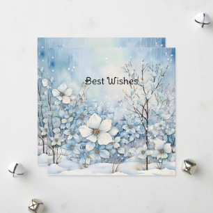 Pastel Blue Winter Blume Weihnachten