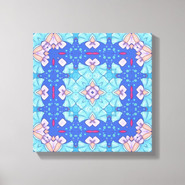Pastel Blues Serenity Abstract Home Wall Art Leinwanddruck (Vorderseite)