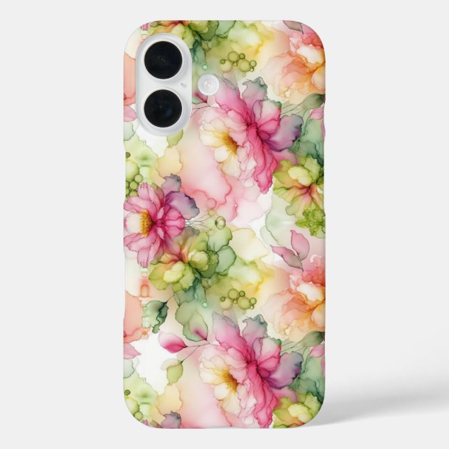 Pastel Blume Alkoholtinte Illustration Case-Mate iPhone Hülle (Rückseite)