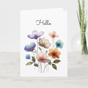 Pastel Blume Aquarellbilder Gruß Karte
