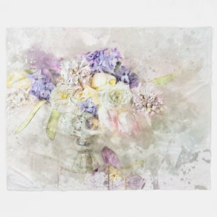 *~* Pastel Blume AR26 Klassisch Moderne Romantik Fleecedecke