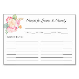 Pastel-Blume Brautparty Rezeptionskarten Tischnummer