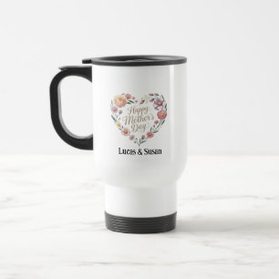 Pastel Blume floral Happy Mother Day Gaben Kaffee Reisebecher
