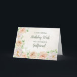 Pastel Blume Girlfriend Geburtstagskarte Karte<br><div class="desc">Hübsche und nachdenkliche Begrüßungskarte für den Geburtstag Ihrer Freundin mit delikaten Frühlingspastellfarben Aquarell-Blume.</div>