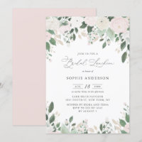 Pastel Blume Gold Glitzer Blätter Bridal Luncheon