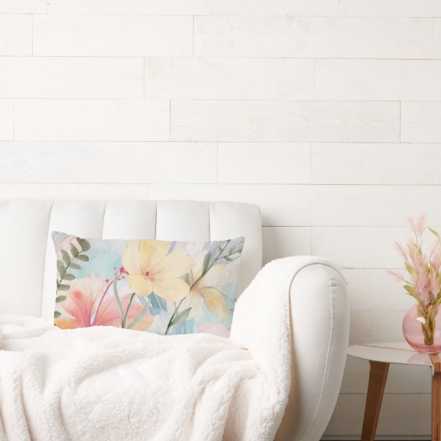 PASTEL BLUME HÜBSCH MODERN LENDENKISSEN (Liege)
