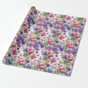 Pastel-Blume Illustration v2   Schleifpapier Geschenkpapier