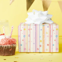 Pastel Blume Streifen Bridal Baby Shower Girls
