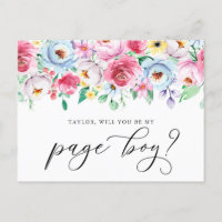 Pastel-Blume werden meine Page Boy Card sein