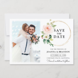 Pastel Blush Hübsch floral Botanisch Save the Date Einladung