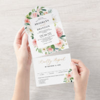 Pastel Blush Hübsch Pink Botanische Hochzeit mit f