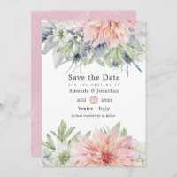 Pastel Blush Pink Dahlia Hochzeit speichern das Da