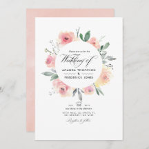 Pastel Blush Pink Floral QR Code UAWG Wedding