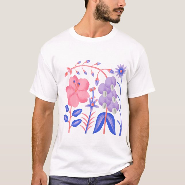 "Pastel-Blüten-Garten" T-Shirt (Vorderseite)
