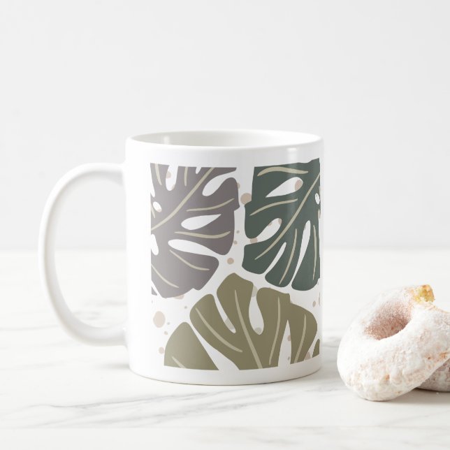 Pastel Boho Abstrakte Bio ästhetische Tasse (Mit Donut)