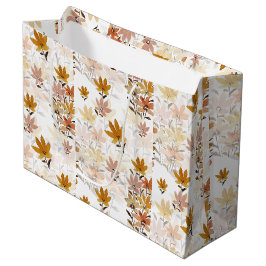 Pastel Boho Mustard Yellow Wildblumen Große Geschenktüte