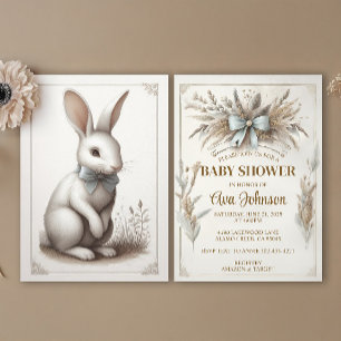 Pastel Boho Rabbit Einladung