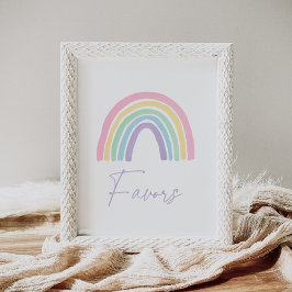 Pastel Boho Rainbow Baby Duwer favorisiert Untersc Poster