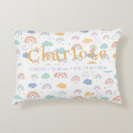 Pastel Boho Rainbow Cloud Pattern Dekokissen