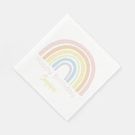 Pastel Boho Rainbow Fevor Tags Serviette
