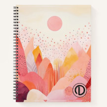 Pastel Boho Spiral Notebook - Custom