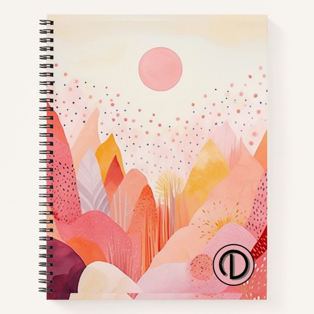 Pastel Boho Spiral Notebook - Custom Notizbuch (Vorderseite)