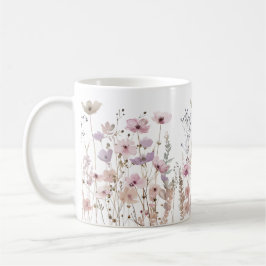 Pastel Boho Wilde Blume Floral Wasserfarbe Kaffeetasse