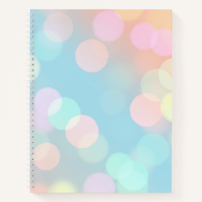 Pastel Bokeh Bullet Journal / Linken-Notebook Notizbuch (Vorderseite)