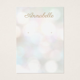 Pastel Bokeh Juwelier Earring Display Card