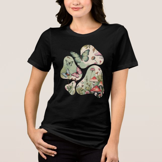 Pastel Botanical Cottagecore Aesthetic Tee (Vorderseite)