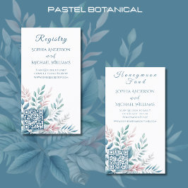 Pastel Botanical-Registry-Honeymoon Visitenkarte