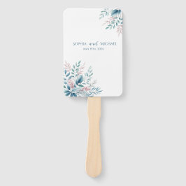 Pastel Botanical Wedding Program Fächer