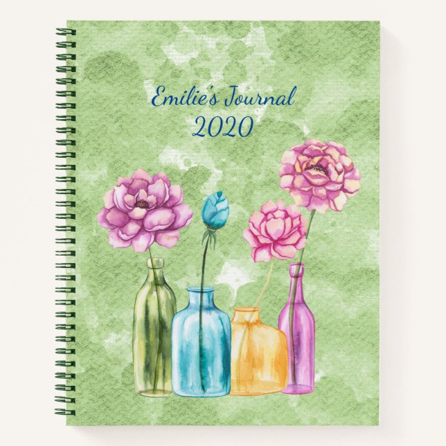 Pastel Botanicals Notizbuch (Vorderseite)