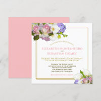 Pastel Bouquet Spring Floral Square Wedding