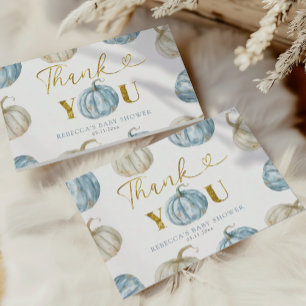 Pastel Boy Pumpkin Baby Dusche Danke