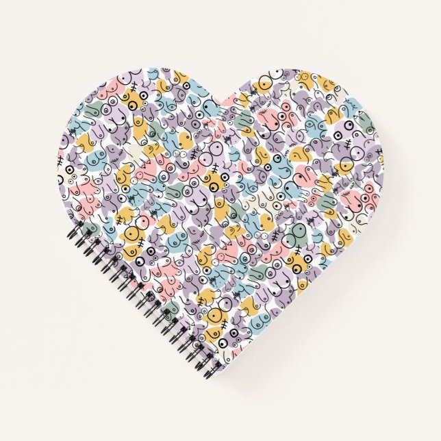 Pastel Breast Pattern Notizbuch (Vorderseite)