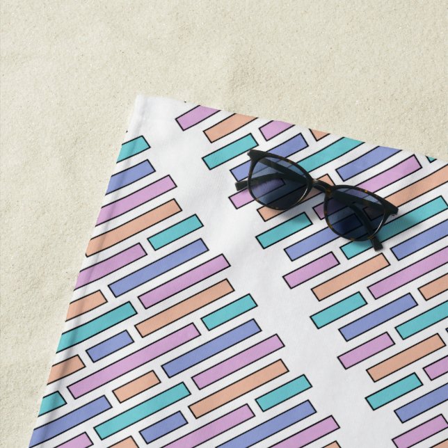 Pastel Bricks Mosaic Strandtuch (Beispiel)