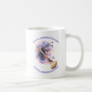 Pastel Broomstick Ride Kaffeetasse