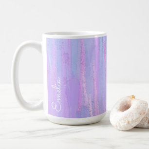 Pastel Brush Strokes Personalisiert Kaffeetasse