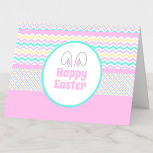 Pastel Bunny Oars Happy Oaster Business Client Dankeskarte