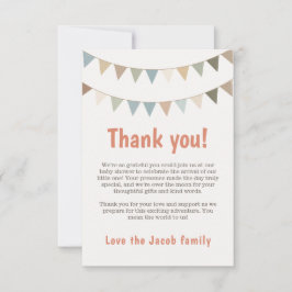 Pastel bunte danke für die Gäste der Babydusche