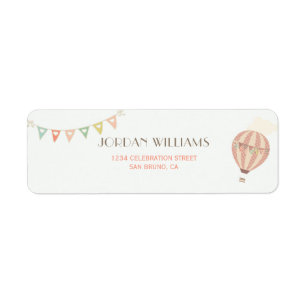 Pastel Bunting & Hot Air Balloons   Erster Geburts
