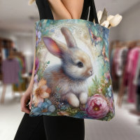 Pastel Butterfliegen Niedlich Bunny Floral Garden